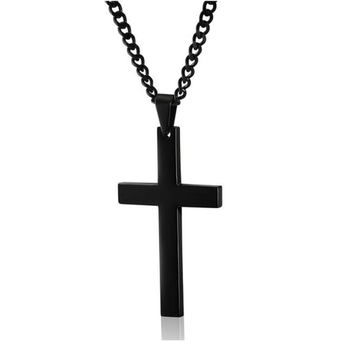 Christian Jesus Single Titanium Cross Necklaces - Jewels of Artemis