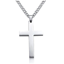 Load image into Gallery viewer, Christian Jesus Single Titanium Cross Necklaces - Jewels of Artemis