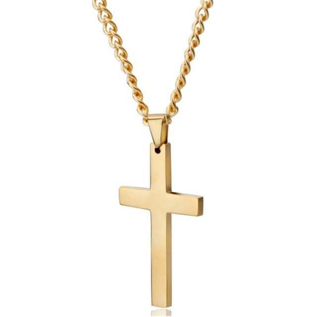 Christian Jesus Single Titanium Cross Necklaces - Jewels of Artemis