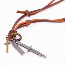 Load image into Gallery viewer, 100% Genuine Leather Men Necklaces - Jewels of Artemis
