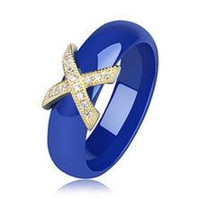 Load image into Gallery viewer, X Cross Ceramic Rings - Jewels of Artemis