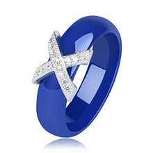 Load image into Gallery viewer, X Cross Ceramic Rings - Jewels of Artemis