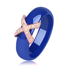 Load image into Gallery viewer, X Cross Ceramic Rings - Jewels of Artemis
