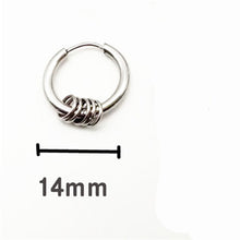 Load image into Gallery viewer, Korean V men&#39;s round titanium steel earrings - Jewels of Artemis