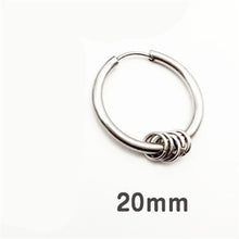 Load image into Gallery viewer, Korean V men&#39;s round titanium steel earrings - Jewels of Artemis