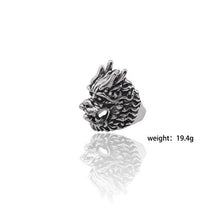 Load image into Gallery viewer, Gothic Punk Ring Men Retro Dragon Rabbit Snake Tiger Wolf Rings Skeleton Devil Evil Eye Pentagram Animal Male Ring Jewelry Anel - Jewels of Artemis