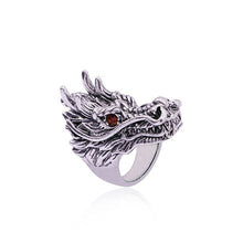 Load image into Gallery viewer, Gothic Punk Ring Men Retro Dragon Rabbit Snake Tiger Wolf Rings Skeleton Devil Evil Eye Pentagram Animal Male Ring Jewelry Anel - Jewels of Artemis