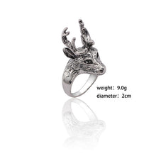 Load image into Gallery viewer, Gothic Punk Ring Men Retro Dragon Rabbit Snake Tiger Wolf Rings Skeleton Devil Evil Eye Pentagram Animal Male Ring Jewelry Anel - Jewels of Artemis