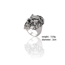 Load image into Gallery viewer, Gothic Punk Ring Men Retro Dragon Rabbit Snake Tiger Wolf Rings Skeleton Devil Evil Eye Pentagram Animal Male Ring Jewelry Anel - Jewels of Artemis