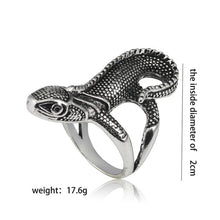 Load image into Gallery viewer, Gothic Punk Ring Men Retro Dragon Rabbit Snake Tiger Wolf Rings Skeleton Devil Evil Eye Pentagram Animal Male Ring Jewelry Anel - Jewels of Artemis