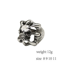 Load image into Gallery viewer, Gothic Punk Ring Men Retro Dragon Rabbit Snake Tiger Wolf Rings Skeleton Devil Evil Eye Pentagram Animal Male Ring Jewelry Anel - Jewels of Artemis