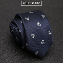 Load image into Gallery viewer, Mens Tie Casual Slim Skull Ties - Jewels of Artemis