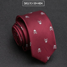 Load image into Gallery viewer, Mens Tie Casual Slim Skull Ties - Jewels of Artemis