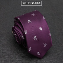 Load image into Gallery viewer, Mens Tie Casual Slim Skull Ties - Jewels of Artemis