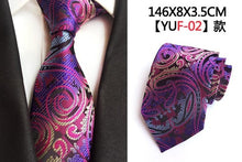 Load image into Gallery viewer, Luxury 8cm Men&#39;s Classic Tie Silk Jacquard Cravatta Floral Plaids Necktie Striped Ties - Jewels of Artemis