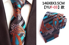 Load image into Gallery viewer, Luxury 8cm Men&#39;s Classic Tie Silk Jacquard Cravatta Floral Plaids Necktie Striped Ties - Jewels of Artemis