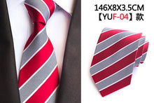 Load image into Gallery viewer, Luxury 8cm Men&#39;s Classic Tie Silk Jacquard Cravatta Floral Plaids Necktie Striped Ties - Jewels of Artemis