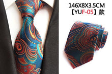 Load image into Gallery viewer, Luxury 8cm Men&#39;s Classic Tie Silk Jacquard Cravatta Floral Plaids Necktie Striped Ties - Jewels of Artemis