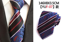 Load image into Gallery viewer, Luxury 8cm Men&#39;s Classic Tie Silk Jacquard Cravatta Floral Plaids Necktie Striped Ties - Jewels of Artemis