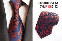 Load image into Gallery viewer, Luxury 8cm Men&#39;s Classic Tie Silk Jacquard Cravatta Floral Plaids Necktie Striped Ties - Jewels of Artemis
