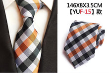 Load image into Gallery viewer, Luxury 8cm Men&#39;s Classic Tie Silk Jacquard Cravatta Floral Plaids Necktie Striped Ties - Jewels of Artemis