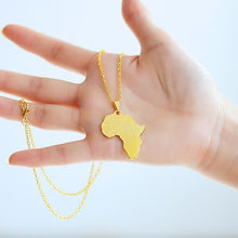 Load image into Gallery viewer, Map of Africa Necklaces Pendants Gold Silver Globe World Map - Jewels of Artemis