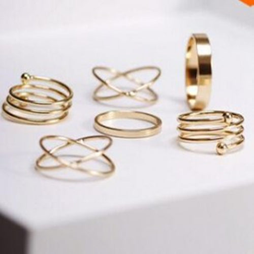Unique Ring Set Punk Knuckle 6 PCS Ring Set - Jewels of Artemis