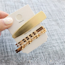 Load image into Gallery viewer, 1 SET Minimalist Metal Geometric Gold Color Hairpin Hair Accessories Imitiation Pearl Hair Clips - Jewels of Artemis