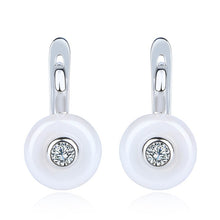 Load image into Gallery viewer, Zirconia Stone Ceramic Earrings - Jewels of Artemis