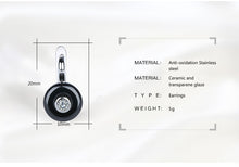 Load image into Gallery viewer, Zirconia Stone Ceramic Earrings - Jewels of Artemis