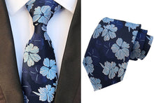 Load image into Gallery viewer, Classic Tie Silk Jacquard Woven Floral Flower Cravatta Ties - Jewels of Artemis