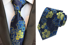 Load image into Gallery viewer, Classic Tie Silk Jacquard Woven Floral Flower Cravatta Ties - Jewels of Artemis