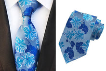 Load image into Gallery viewer, Classic Tie Silk Jacquard Woven Floral Flower Cravatta Ties - Jewels of Artemis