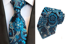 Load image into Gallery viewer, Classic Tie Silk Jacquard Woven Floral Flower Cravatta Ties - Jewels of Artemis