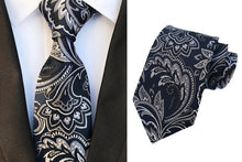 Load image into Gallery viewer, Classic Tie Silk Jacquard Woven Floral Flower Cravatta Ties - Jewels of Artemis