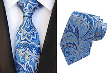 Load image into Gallery viewer, Classic Tie Silk Jacquard Woven Floral Flower Cravatta Ties - Jewels of Artemis