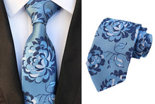 Load image into Gallery viewer, Classic Tie Silk Jacquard Woven Floral Flower Cravatta Ties - Jewels of Artemis