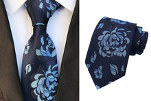 Load image into Gallery viewer, Classic Tie Silk Jacquard Woven Floral Flower Cravatta Ties - Jewels of Artemis
