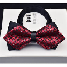 Load image into Gallery viewer, Adjustable Luxury Men&#39;s Bow Tie Arrow 2 Layers Plaids Striped - Jewels of Artemis