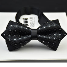 Load image into Gallery viewer, Adjustable Luxury Men&#39;s Bow Tie Arrow 2 Layers Plaids Striped - Jewels of Artemis