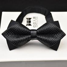 Load image into Gallery viewer, Adjustable Luxury Men&#39;s Bow Tie Arrow 2 Layers Plaids Striped - Jewels of Artemis