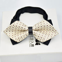 Load image into Gallery viewer, Adjustable Luxury Men&#39;s Bow Tie Arrow 2 Layers Plaids Striped - Jewels of Artemis
